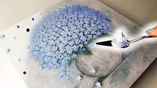 UNBELIEVABLE Forget-Me-Not Art! TEXTURE Made from Sand!! | AB Creative Tutorial
