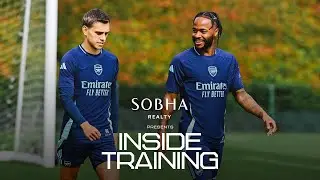 RAHEEM STERLING | First Arsenal session with the squad at Sobha Realty Training Centre