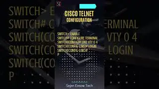 Cisco Telnet Configuration #shortsfeed #shorts