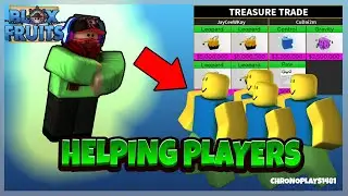 I Helped 15 Random Players in Blox Fruits! (Dough raid , Leopard Fruit Trading)