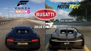 Forza Horizon 5 vs The Crew Motorfest | BUGATTI evolution | Cars Engine Sound Direct Comparison