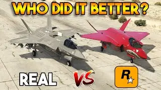 GTA 5 RAIJU JET VS REAL F-35 JET (WHO DID IT BETTER?)