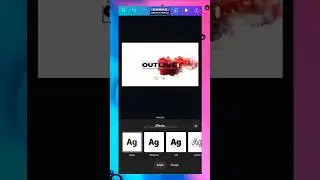 Create Outline Text Video Effect in Canva