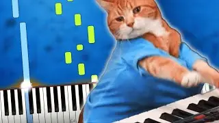 Keyboard Cat MEME SONG Piano Cover (Sheet Music + midi) Synthesia Tutorial