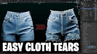 Fast Cloth Tears in Blender! Tear Painter