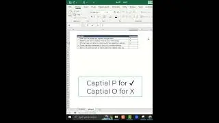 Adding Check and Cross Symbols | Easy Excel Shortcuts