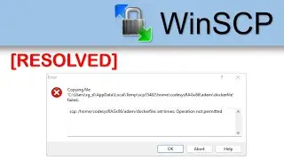 WinSCP set times Operation not permitted Error Message