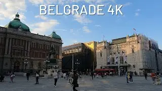 Belgrade, Serbia 4K - Walking Tour of City Center of Belgrade