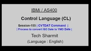 ISO to YMD date conversion using cvtdat command  | CVTDAT command in cl Program | CL Date Format |