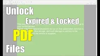 Fix PDF This document has expired - How to Open Expired PDF's