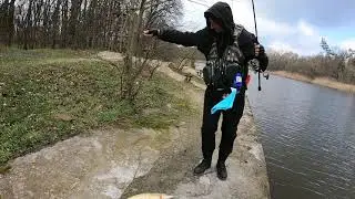 Береговая спиннинговая рыбалка с друзьями. Самара, март 2020г.