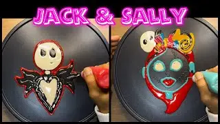 Jack and Sally Pancake Art - Cartoon Character, Pancake@rainbowpancakeart