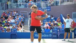 Stan Wawrinka Backhand Slow Motion Side View - ATP One Handed Backhand Technique