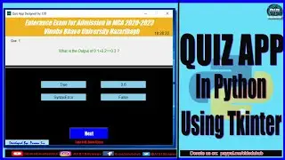 Enterance Exams App Project in python Using Tkinter || Advance project | English
