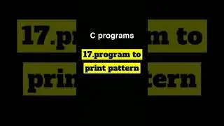 Program to print pattern