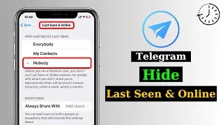 How To Hide Last Seen And Online on Telegram | How To Show/Appear Offline on Telegram