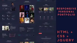 Responsive Personal Portfolio using HTML, CSS and jQuery |  Part - 1
