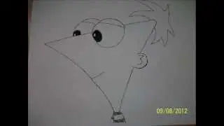 how to draw phineas from phineas and ferb step by step