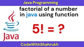 factorial of a number in java using function. #java