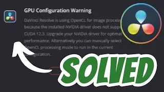 GPU Configuration Warning Davinci Resolve 19 SOLVED