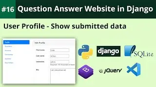 Django | Django Tutorial | Fetch user  data | Show user data in profile | Q&A Website in Django
