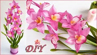 They are like alive! 🌿Cymbidium Orchid from ribbons/Ribbon Flowers DIY