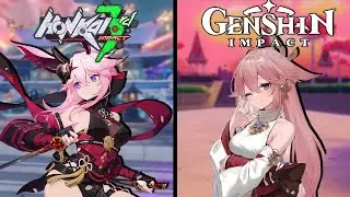 Yae Miko Genshin Impact VS Yae Sakura Honkai Impact 3