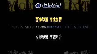 Fire Text Typography in Cinema 4D🔥C4D + Redshift Project File