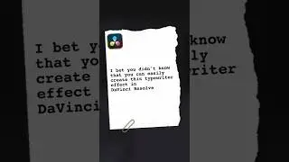 How to Create a Typewriter Effect in DaVinci Resolve 