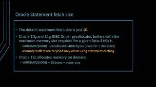 How does the JDBC Statement Fetch Size work