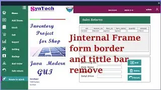 jInternal frame form tittle bar and boder remove