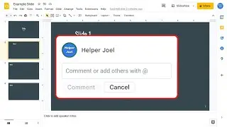 How To Add A Comment In Google Slides