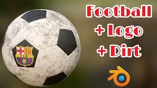 Create: Football + Dirt + Logo | Easy Blender Tutorial With Procedural Shaders