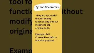 What are Python Decorators 