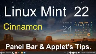 Linux Mint 22 - Cinnamon - Troubleshooting & Explaining Applets on The Panel Bar.