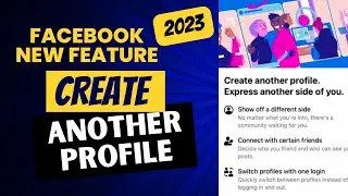 Create Another Profile - Facebook New Feature