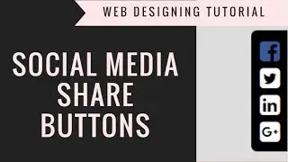 Social Media Share Buttons using Fontawesome | Web Development Tutorial