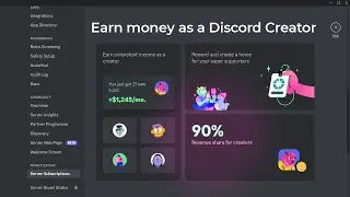 🤔 HURRY UP! NEW way to MAKE MONEY on Discord? 💸 (Server Subscriptions)