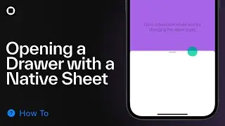 Opening a Drawer with a Native Sheet
