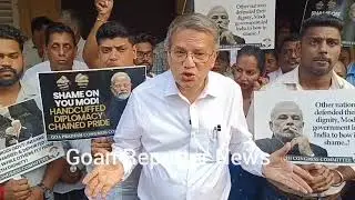 Goan Reporter News :: Congress Held Protest in Panjim. Mla Adv Carlos comments