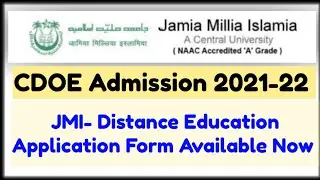 jmi cdoe application form 2021 | jamia distance education application form 2021