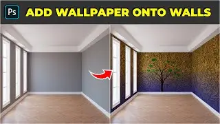 How to add wallpaper onto walls - Photoshop Tutorial