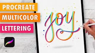 Beautiful Multicolor Lettering in Procreate - must try! 😍