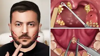 [ASMR Animation] Salivary duct stone removal and Tonsil stone removal for Zelensky