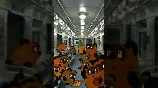 Все Винни Пух сошли с ума в этом салоне метро😱😱😱 