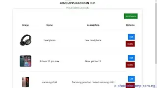 Secure CRUD Application in PHP and MYSQL database
