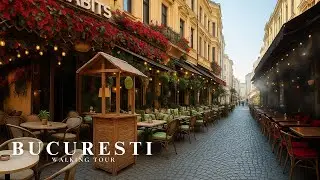 Exploring Bucharest, Romania | A Walk Tour Through the Vibrant City Centre | 4K
