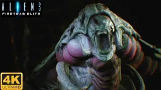 Aliens Fireteam Elite Pathogen DLC - Mission 3 Walkthrough and PATHOGEN QUEEN BOSS FIGHT (4K 60FPS)