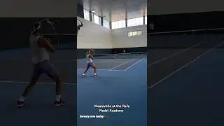 Rafa Nadal hitting big with 17-year-old Matteo Morazzi at the Rafa Nadal Academy #tennis