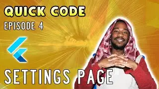Quick Code A Simple Settings Page In Flutter - Fast Motion Coding Example In Flutter